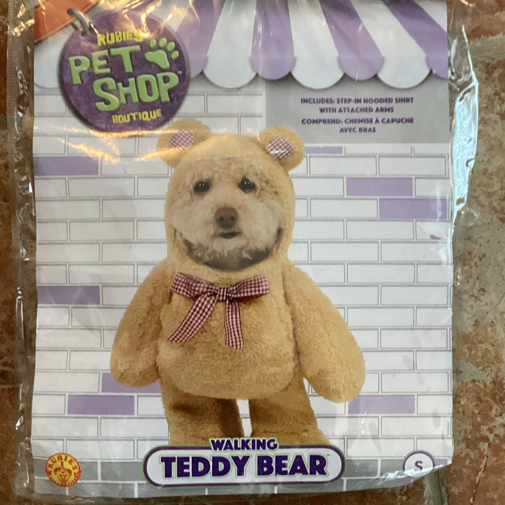 NWOT Rubie's Walking Teddy Bear Dog Costume - Small